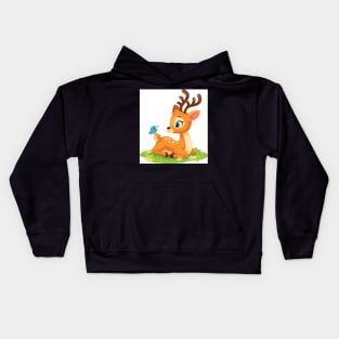 baby deer kids Kids Hoodie